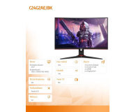 AOC 23,6" C24G2AE/BK Curved Czarny - 589041 - zdjęcie 2